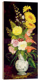 Quadro de madeira Vase with Flowers
