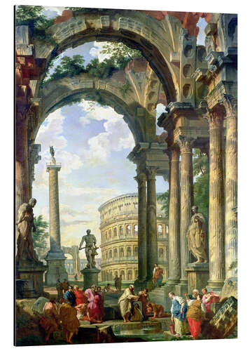 Quadro em alumínio Capriccio romano, século XVIII