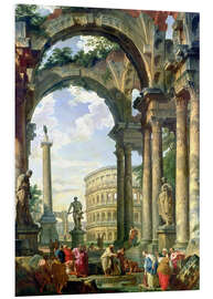 Foam board print Roman Capriccio, 18th century