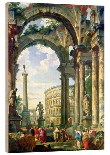 Wood print Roman Capriccio, 18th century