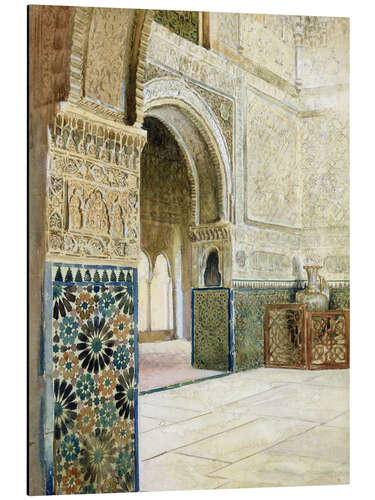 Aluminium print Interior of the Alhambra, Granada