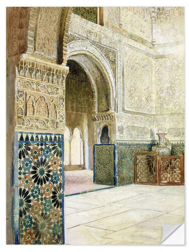 Selvklebende plakat Interior of the Alhambra, Granada