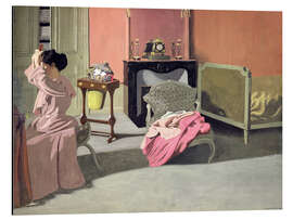 Magnettafel Frau, die ihr Haar frisiert