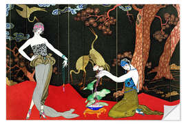 Muursticker Fashion for Lacquer, gegraveerd door Henri Reidel, 1920