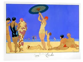 Acrylglasbild Am Lido, gestochen von Henri Reidel, 1920