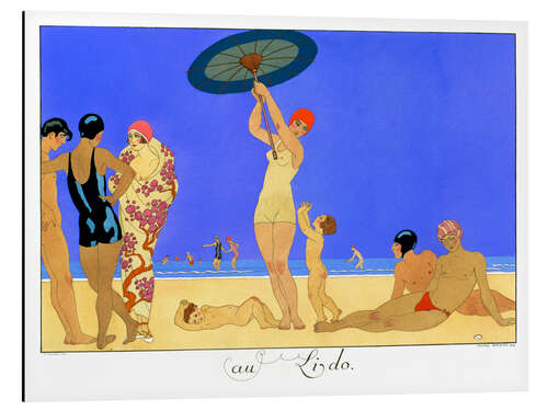 Alubild Am Lido, gestochen von Henri Reidel, 1920