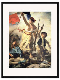 Gerahmter Kunstdruck Die Freiheit führt das Volk (Detail)