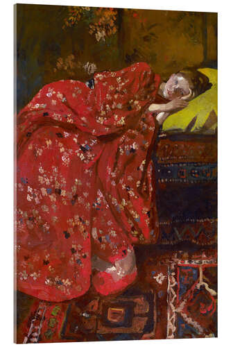 Acrylic print The Red Kimono