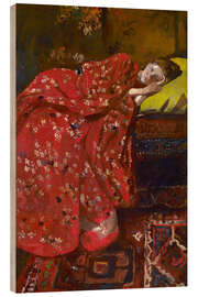 Holzbild Der rote Kimono - Georg-Hendrik Breitner
