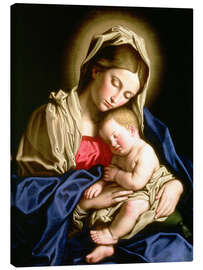 Stampa su tela  Madonna col bambino - Il Sassoferrato