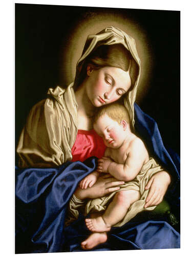 Foam board print Madonna and child