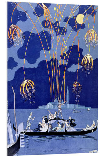 PVC-taulu Fireworks in Venice, Fetes Galantes