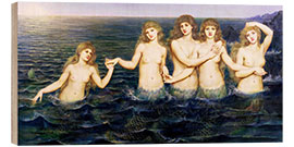 Holzbild Die Meerjungfrauen - Evelyn De Morgan