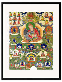 Plakat artystyczny premium w ramie Thangka of Padmasambhava