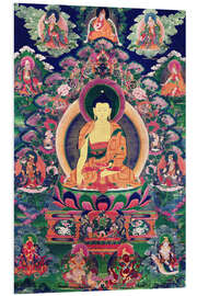 Foam board print Buddha Shakyamuni with eleven figures