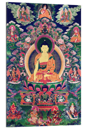 Gallery Print Buddha Shakyamuni mit elf Figuren