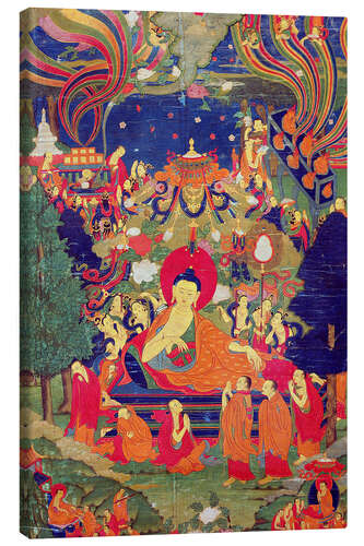 Canvas print Thangka of Parinirvana of the Buddha