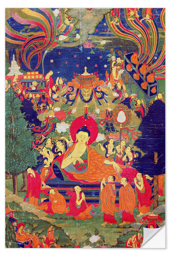 Adesivo murale Thangka of Parinirvana of the Buddha