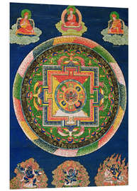 Foam board print Thangka of the mandala of Chakrasamvara