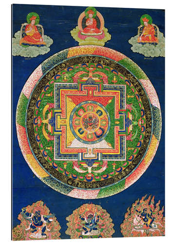 Galleriprint Thangka av Mandala av Chakrasamvara