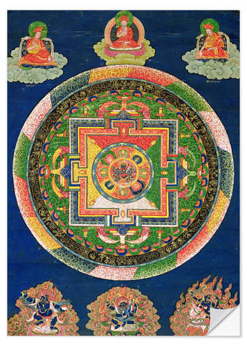 Naklejka na ścianę Thangka of the mandala of Chakrasamvara