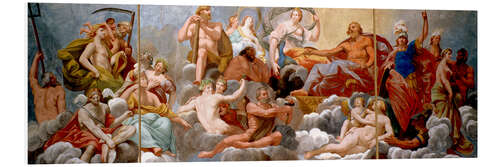 Foam board print The Gods on Olympus, ceiling painting