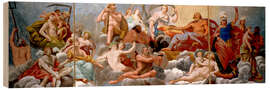 Hout print The Gods on Olympus, ceiling painting