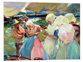 Foam board print Fisherwomen on the Beach