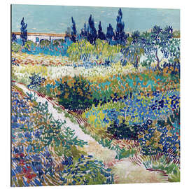 Aluminiumsbilde  Garden at Arles (detalj) - Vincent van Gogh
