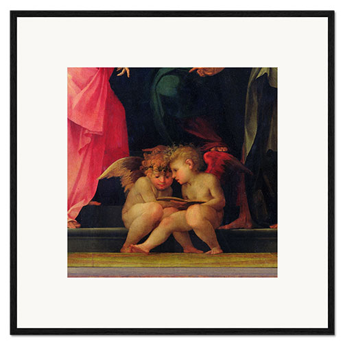 Ingelijste kunstdruk Twee putti zijn aan het lezen, 1518