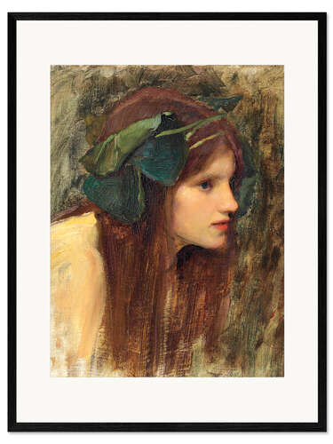 Ingelijste kunstdruk Study for A Naiad