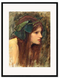 Ingelijste kunstdruk Study for A Naiad