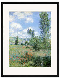 Gerahmter Kunstdruck Weg durch die Mohnblumen