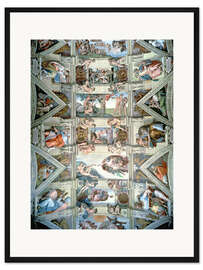 Gerahmter Kunstdruck Sixtinische Kapelle – Decke und Lünetten - Michelangelo