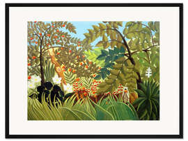 Gerahmter Kunstdruck Exotische Landschaft