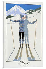 Magnettafel Liebende im Schnee