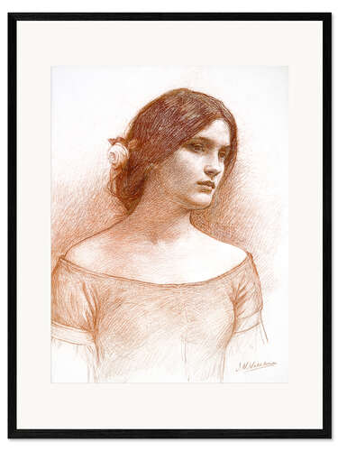 Framed art print Study for The Lady Clare