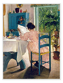 Poster  Au petit déjeuner avec le journal du matin - Laurits Andersen Ring