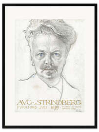 Impresión de arte enmarcada August Strindberg