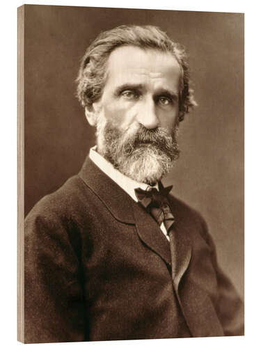 Wood print Giuseppe Verdi