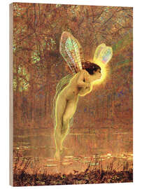 Tableau en bois Iris, détail de la fée