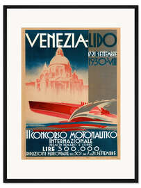 Gerahmter Kunstdruck Venezia Lido, 1930