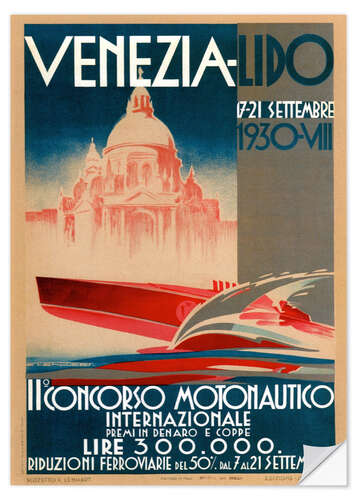 Wandsticker Venezia Lido, 1930