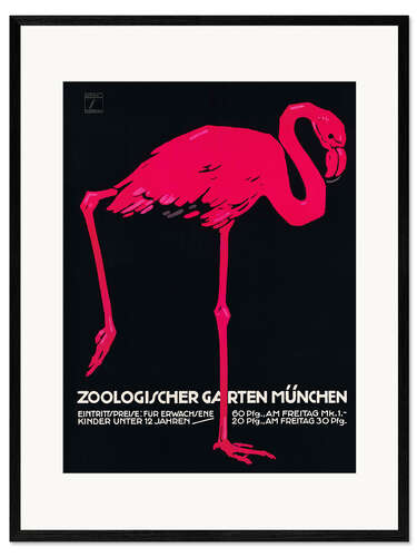 Gerahmter Kunstdruck Zoologischer Garten München