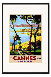 Gerahmter Kunstdruck Cannes, Côte d'Azur (französisch)