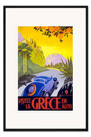 Gerahmter Kunstdruck Besuchen Sie Griechenland mit dem Auto