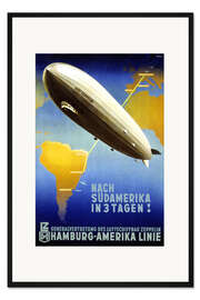 Gerahmter Kunstdruck Hamburg Amerika Linie – Graf Zeppelin
