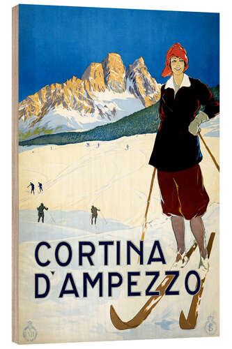 Trätavla Cortina d'Ampezzo