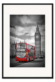 Gerahmter Kunstdruck LONDON Red Bus and Big Ben