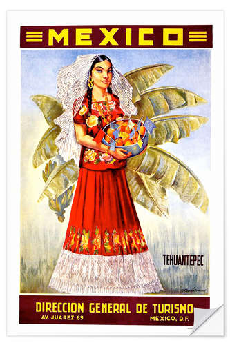 Självhäftande poster Mexico - Tehuantepec
